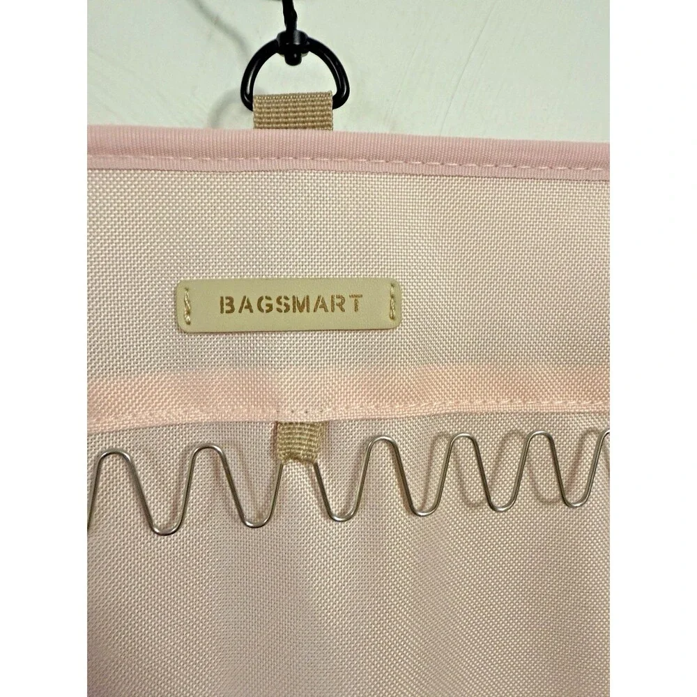 Lot of 2 Jewelry Hanging Storage Organizers PINK 'Honey Can Do' & 'Bag Smart'